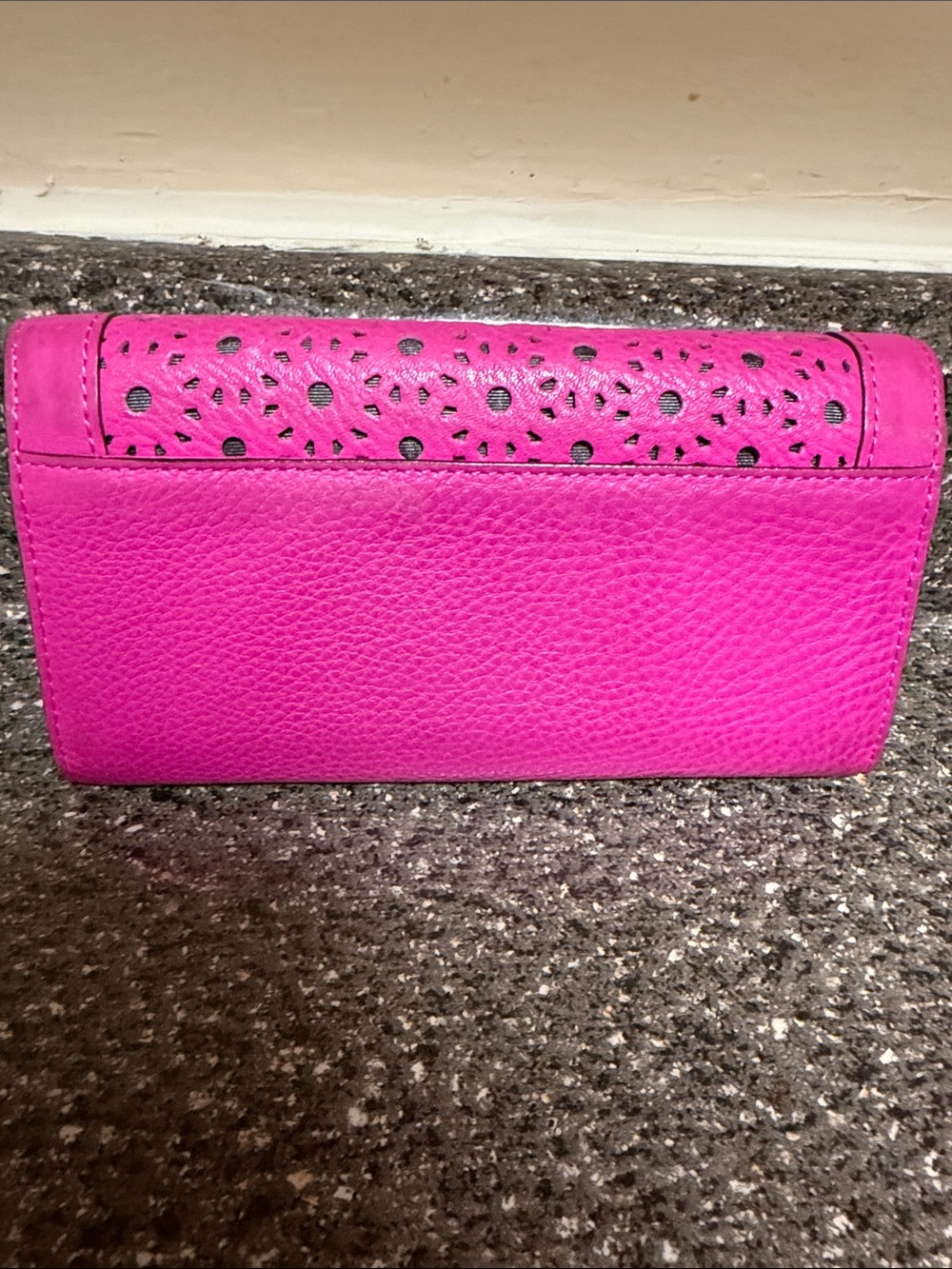 kate spade New York Pink Perforated Leather Wallet/wristlet - Picture 6 of 10